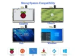5 inch HDMI touch display for GPIO touch control panels - front product view
