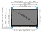 5 inch HDMI touch display for touch control terminals - front product view