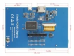 5 inch HDMI touch display for touch control terminals - front product view