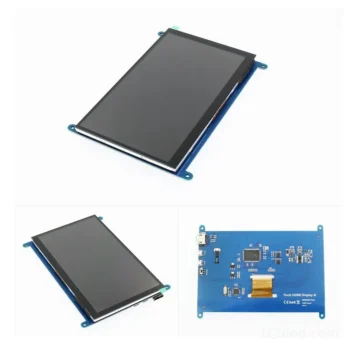 7 inch capacitive touch display for equipment control terminals - front product view