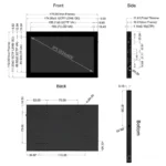 7 inch HDMI touch display for Mini HDMI touch HMI - front product view