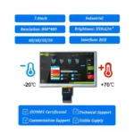 7 Inch TFT Display for Industrial Operator Panels RGB, SKU DS20068 front LCD module product view