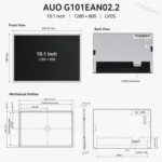 AUO G101EAN02.2 10.1 Inch 1280x800 LVDS TFT LCD Panel