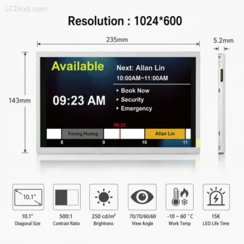 AUO G101STN01.0 10.1 Inch 1024x600 LVDS TFT LCD Panel