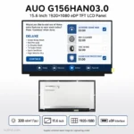 AUO G156HAN03.0 15.6 Inch 1920x1080 eDP TFT LCD Panel