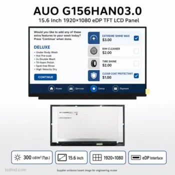 AUO G156HAN03.0 15.6 Inch 1920x1080 eDP TFT LCD Panel