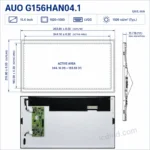 AUO G156HAN04.1 15.6 Inch 1920x1080 LVDS TFT LCD Panel
