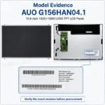 AUO G156HAN04.1 15.6 Inch 1920x1080 LVDS TFT LCD Panel