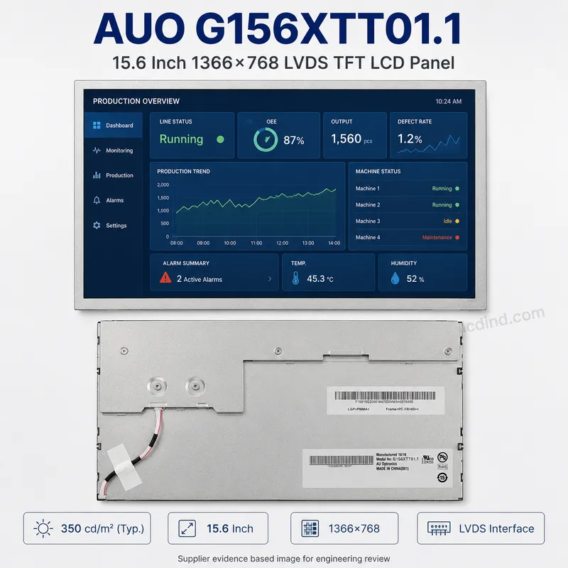 AUO G156XTT01.1 15.6 Inch 1366x768 LVDS TFT LCD Panel5 AUO G156XTT01.1 15.6 Inch 1366x768 LVDS TFT LCD Panel