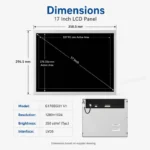 AUO G170EG01 V1 17 Inch 1280x1024 LVDS TFT LCD Panel
