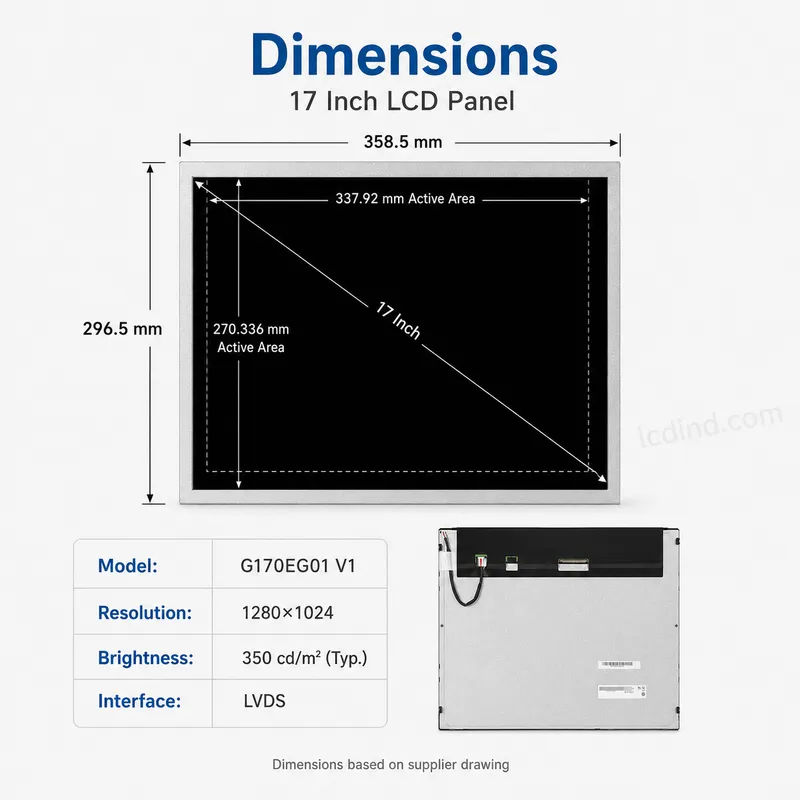 AUO G170EG01 V1 17 Inch 1280x1024 LVDS TFT LCD Panel 1 AUO G170EG01 V1 17 Inch 1280x1024 LVDS TFT LCD Panel