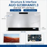 AUO G238HAN01.3 23.8 Inch 1920x1080 LVDS TFT LCD Panel
