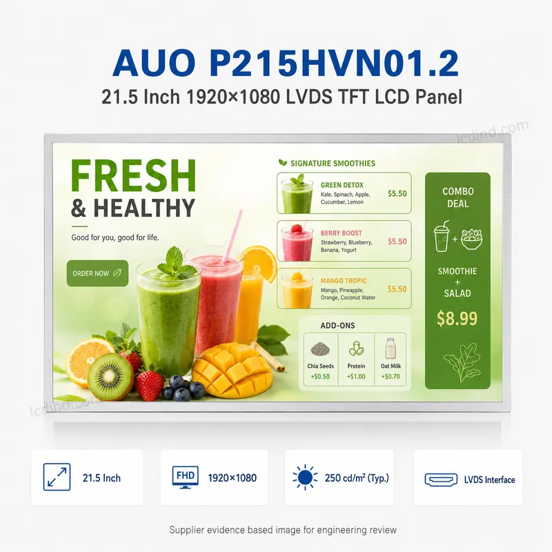 AUO P215HVN01.2 21.5 Inch 1920x1080 LVDS TFT LCD Panel1_Industrial TFT LCD Display AUO P215HVN01.2 21.5 Inch 1920x1080 LVDS TFT LCD Panel