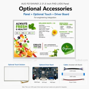 AUO P215HVN01.2 21.5 Inch 1920x1080 LVDS TFT LCD Panel