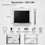 AUO G057QAN01.1 5.7 Inch 320x240 RGB / TTL TFT LCD Panel