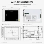 AUO G057QN01 V2 5.7 Inch 320x240 RGB / TTL TFT LCD Panel