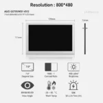 AUO G070VW01 V012 7 Inch 800x480 LVDS TFT LCD Panel