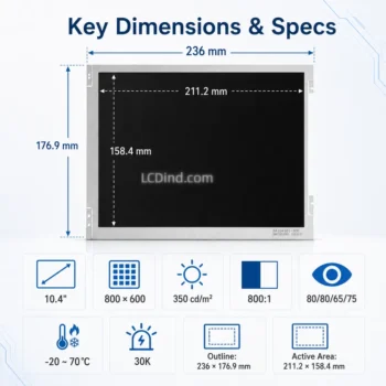BOE BA104S01-300 10.4 Inch 800x600 TFT LCD Panel