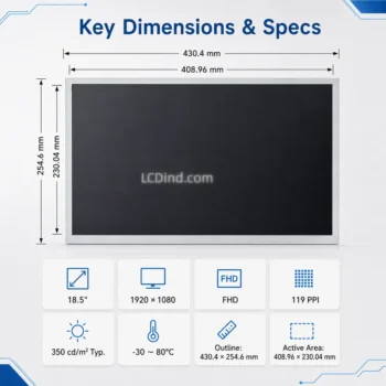 BOE GV185FHM-N10-3M30 18.5 Inch 1920x1080 TFT LCD Panel