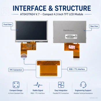 Innolux AT043TN24 V.7 4.3 Inch 480x272 RGB / TTL TFT LCD Panel