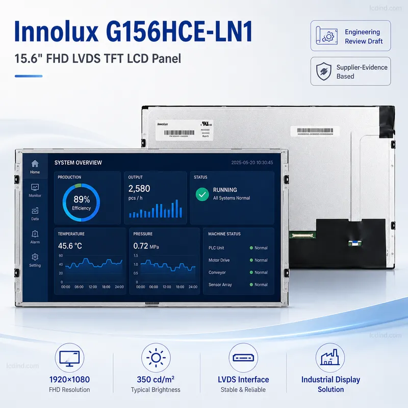 Innolux G156HCE-LN1 15.6 Inch 1920x1080 LVDS TFT LCD Panel5_Industrial TFT LCD Display Innolux G156HCE-LN1 15.6 Inch 1920x1080 LVDS TFT LCD Panel
