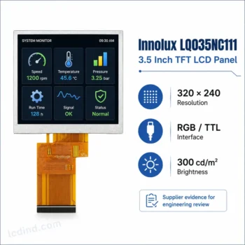 Innolux LQ035NC111 3.5 Inch 320x240 RGB / TTL TFT LCD Panel