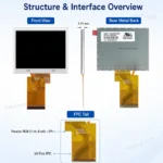 Tianma P0350QVF1ME00 3.5 Inch 320x240 RGB / TTL TFT LCD Panel