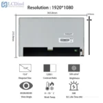 BOE EV156FHM-N11 15.6 Inch 1920x1080 TFT LCD Panel
