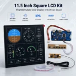 11.5 Inch 800x800 High Brightness Square TFT LCD with LVDS Driver Board