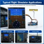 12 Inch 1200×1600 High-Brightness LVDS Flight Simulator LCD Module