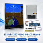 12 Inch 1200×1600 High-Brightness LVDS Flight Simulator LCD Module