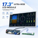 17.3 Inch 1920x768 30PIN LVDS 600 Nits High Brightness LCD Module for Flight Simulator